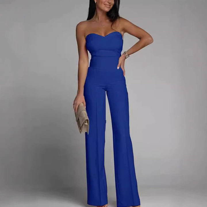 Ladies elegant jumpsuit with off-shoulder design and wide leg Lisslune