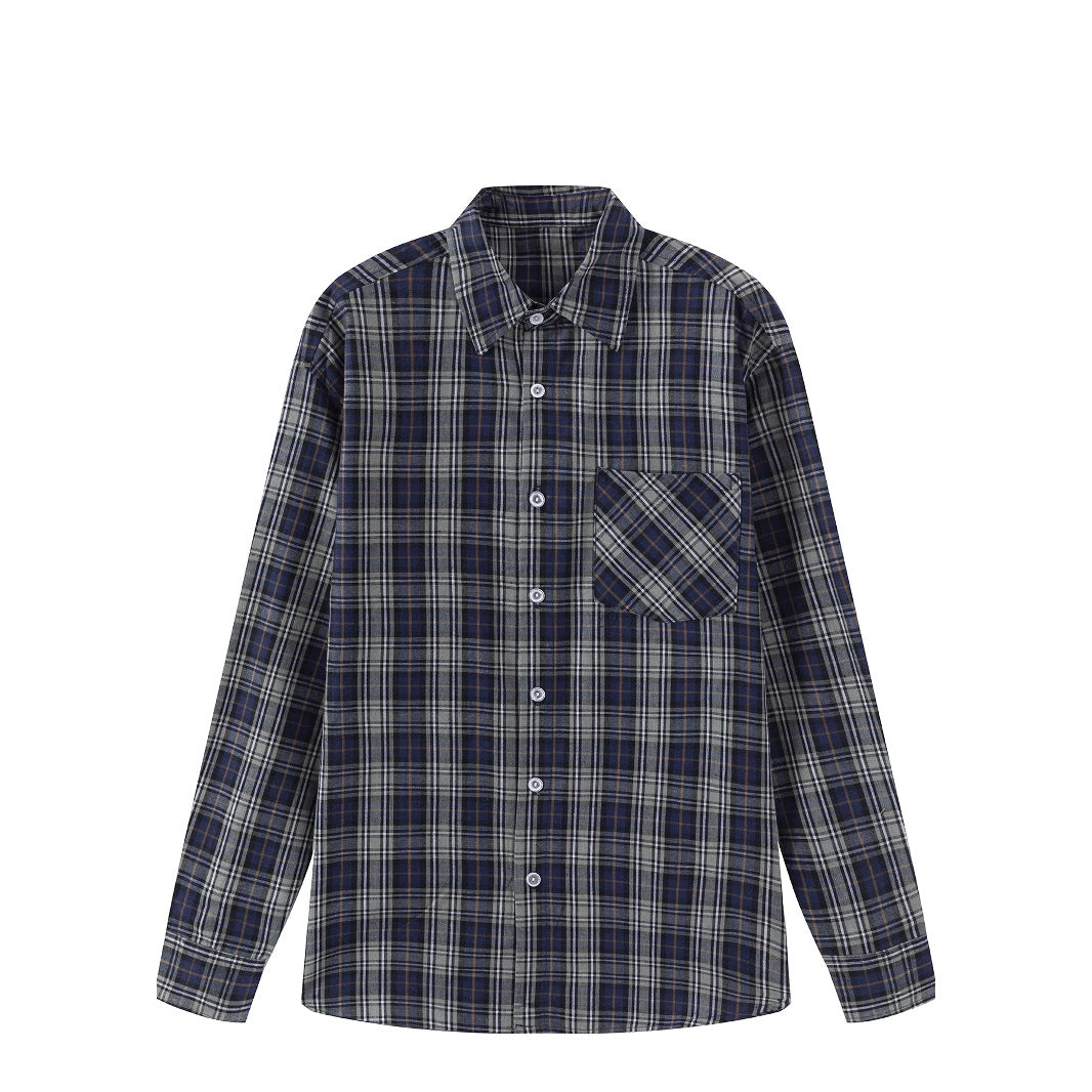 Men's checked long-sleeve shirt with modern cut Lisslune
