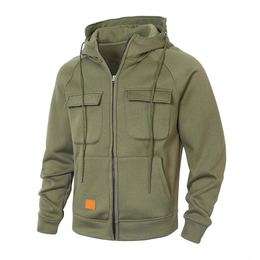Men's hooded jacket with practical pockets and fashionable design Lisslune