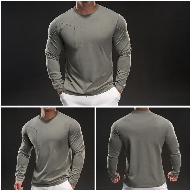 Men's Athletic Long Sleeve Shirt with Innovative Moisture Regulation Lisslune