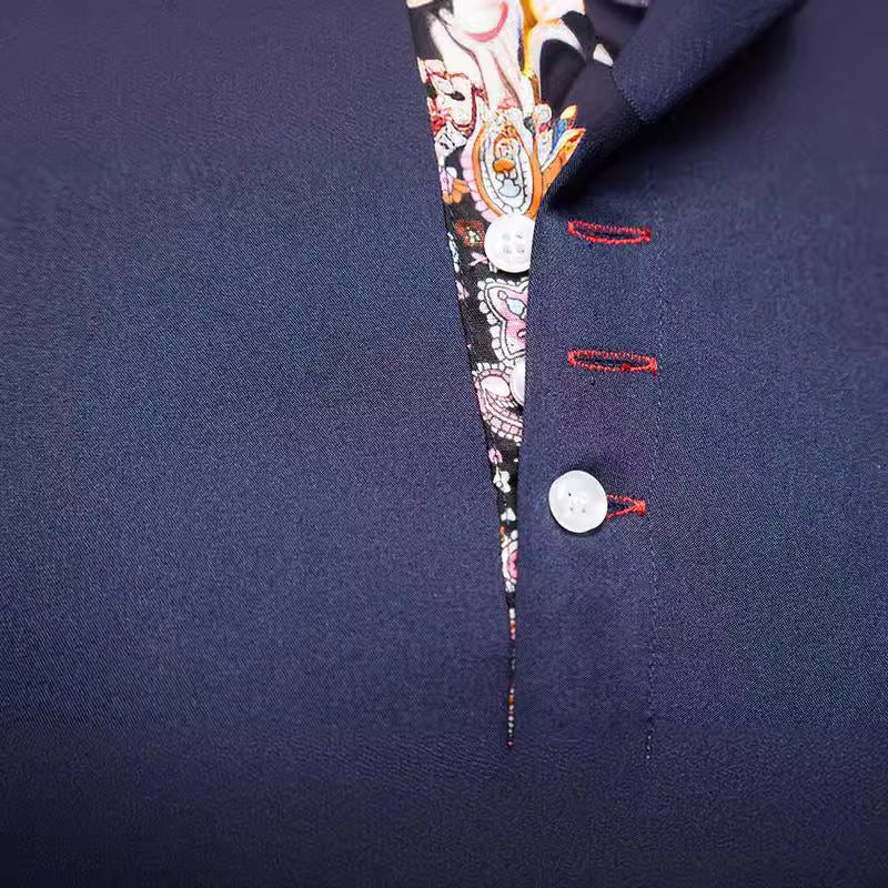 Men's long-sleeve shirt with modern paisley pattern and exclusive details Lisslune