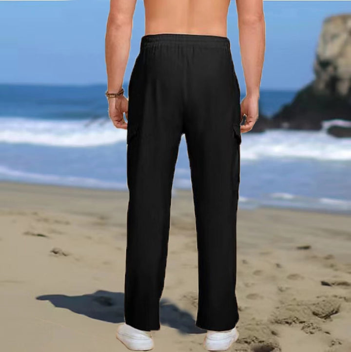 Men's cargo pants with practical pockets and elastic waistband Lisslune