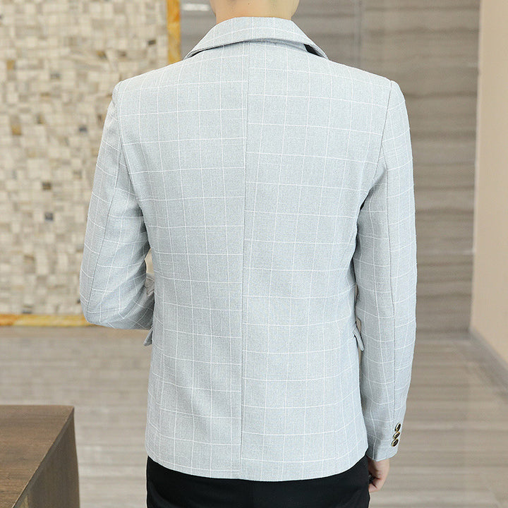 Men's fashionable check blazer Lisslune