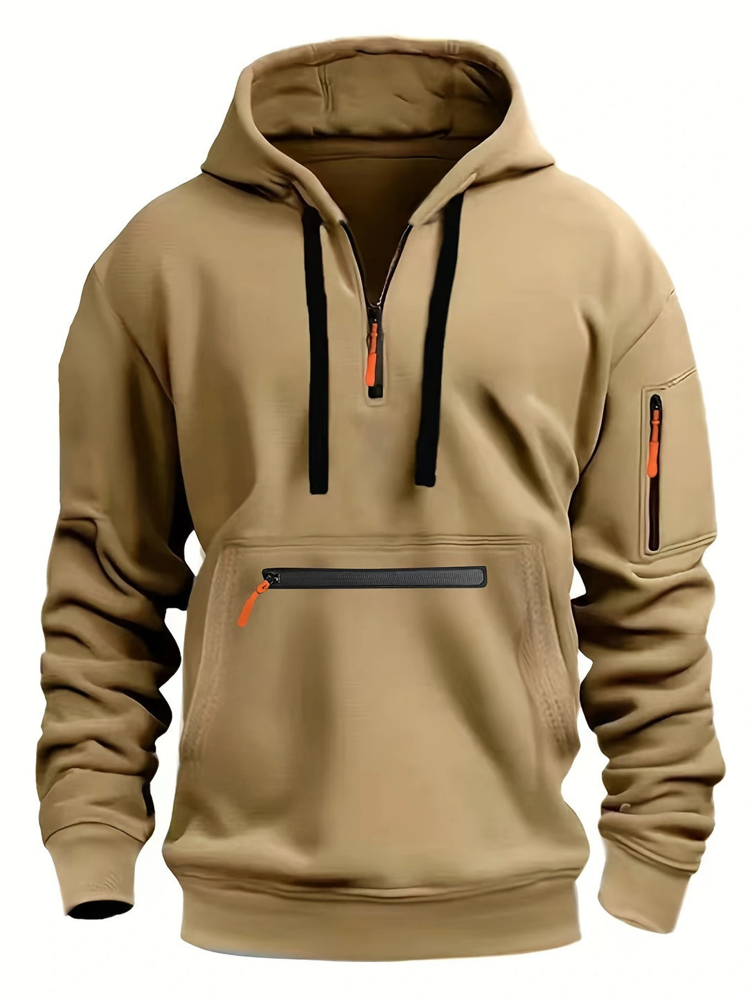 Men's Practical Hoodie with Innovative Zipper Pocket Lisslune