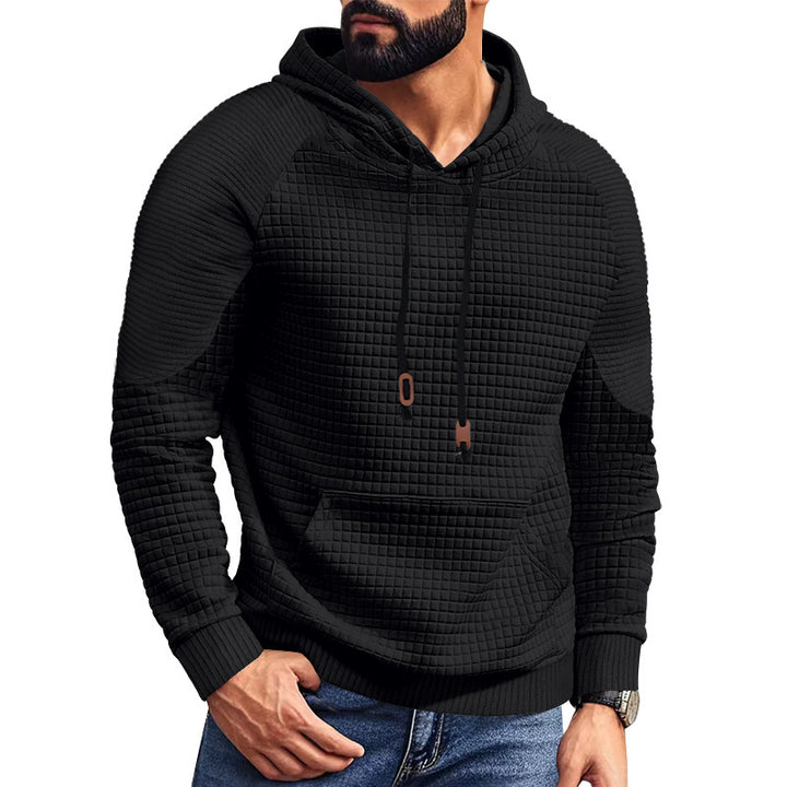 Men's hoodie with textured surface and practical pockets Lisslune
