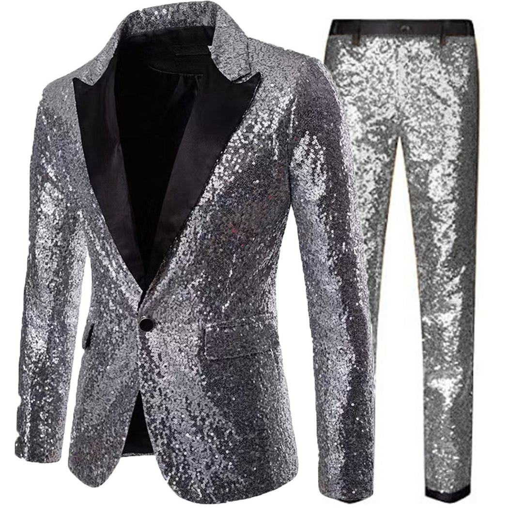 Men's Glamorous Sequin Suit Set Lisslune