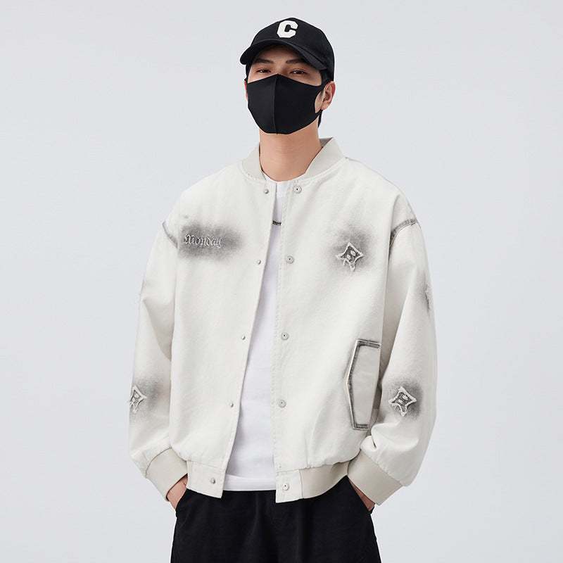 Men's Casual Bomber Jacket with Unique Details Lisslune
