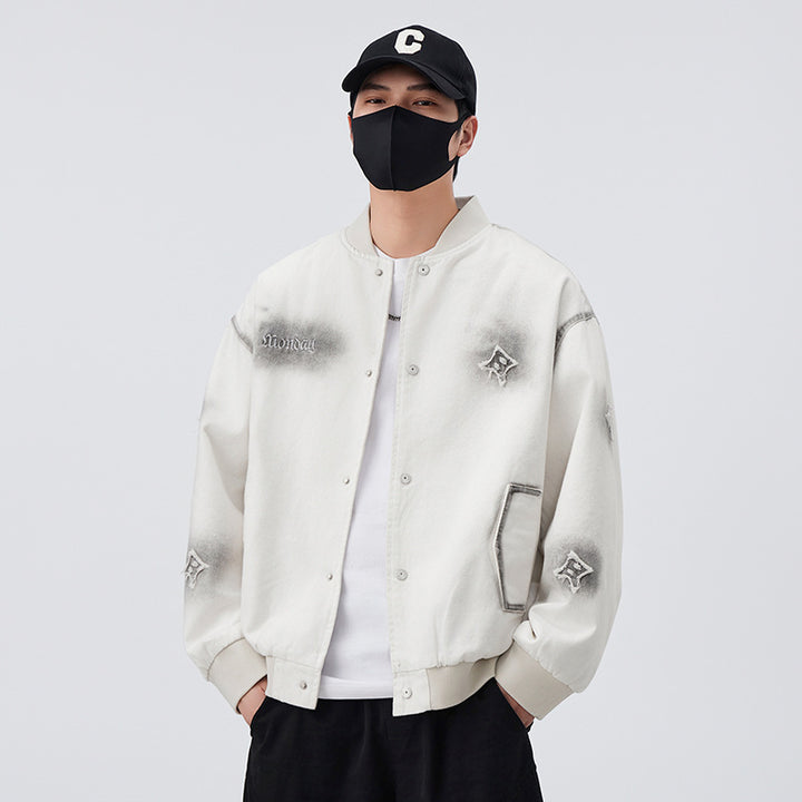 Men's Casual Bomber Jacket with Unique Details Lisslune