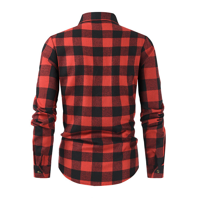 Men's Checkered Shirt with Fashionable Cut Lisslune