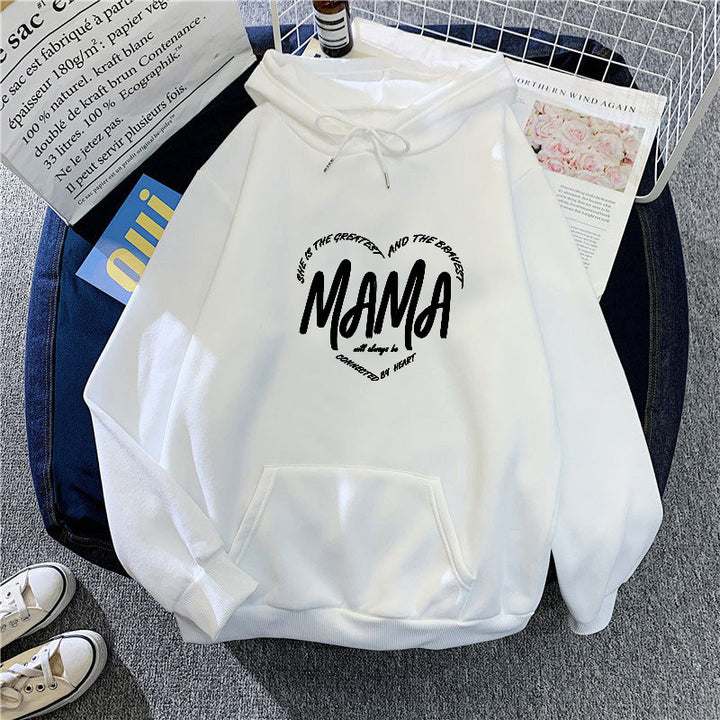 Women's hoodie sweatshirt with creative mama motif Lisslune