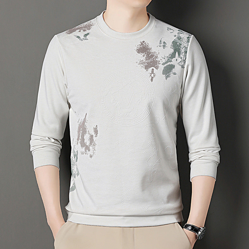 Men's stylish long sleeve shirt with impressive graphic print Lisslune