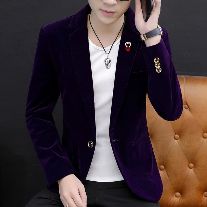 Men's elegant velvet blazer with modern cut Lisslune