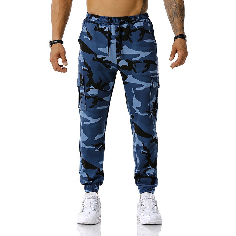 Men's Camouflage Cargo Pants with Elastic Waistband and Practical Side Pockets Lisslune