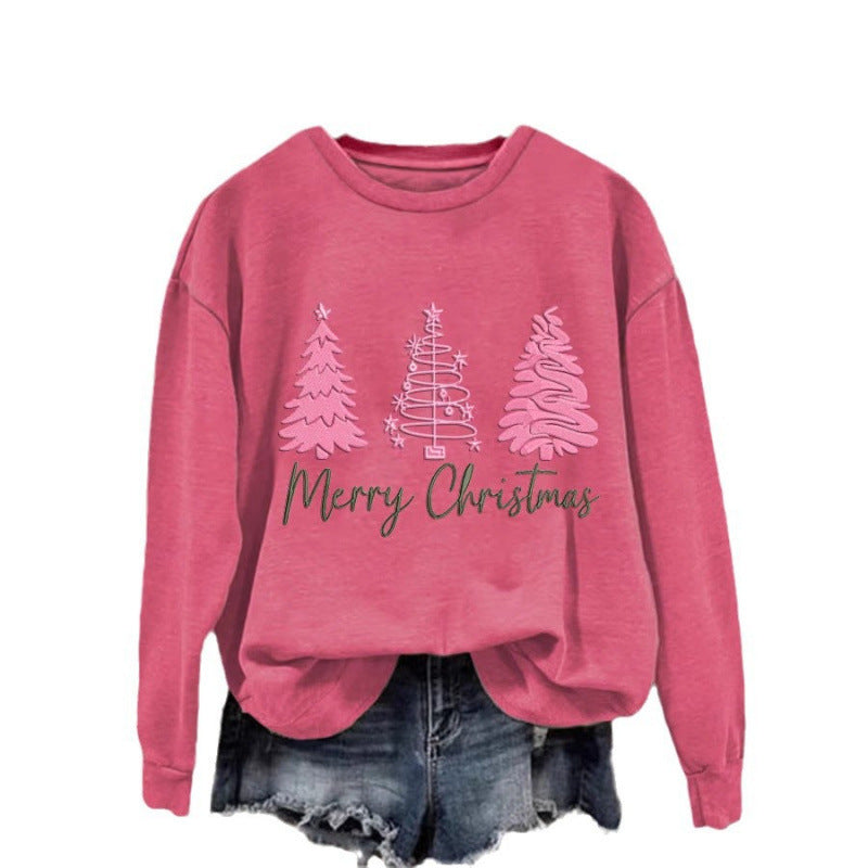 Women comfortable Christmas sweatshirt with festive print Lisslune