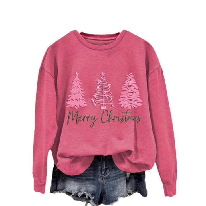 Women comfortable Christmas sweatshirt with festive print Lisslune
