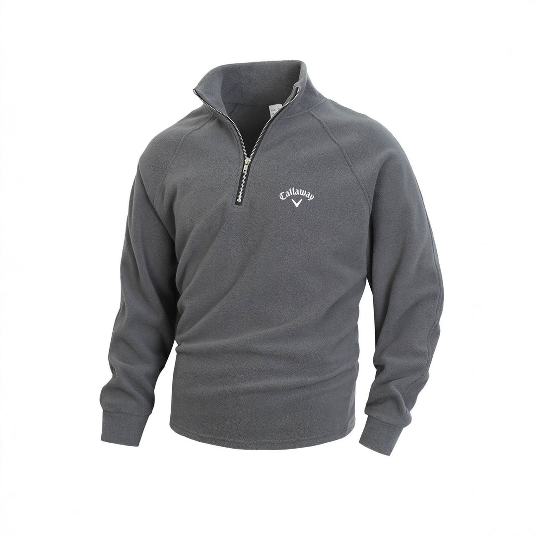 Men's Fleece Pullover with Half Zip and Breathable Properties Lisslune