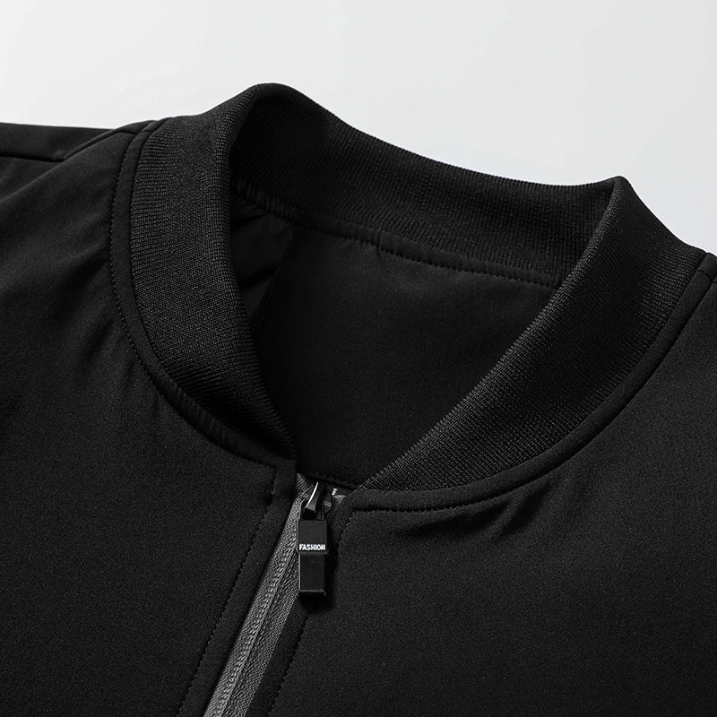 Men's sporty transitional jacket with elastic cuffs and innovative pockets Lisslune