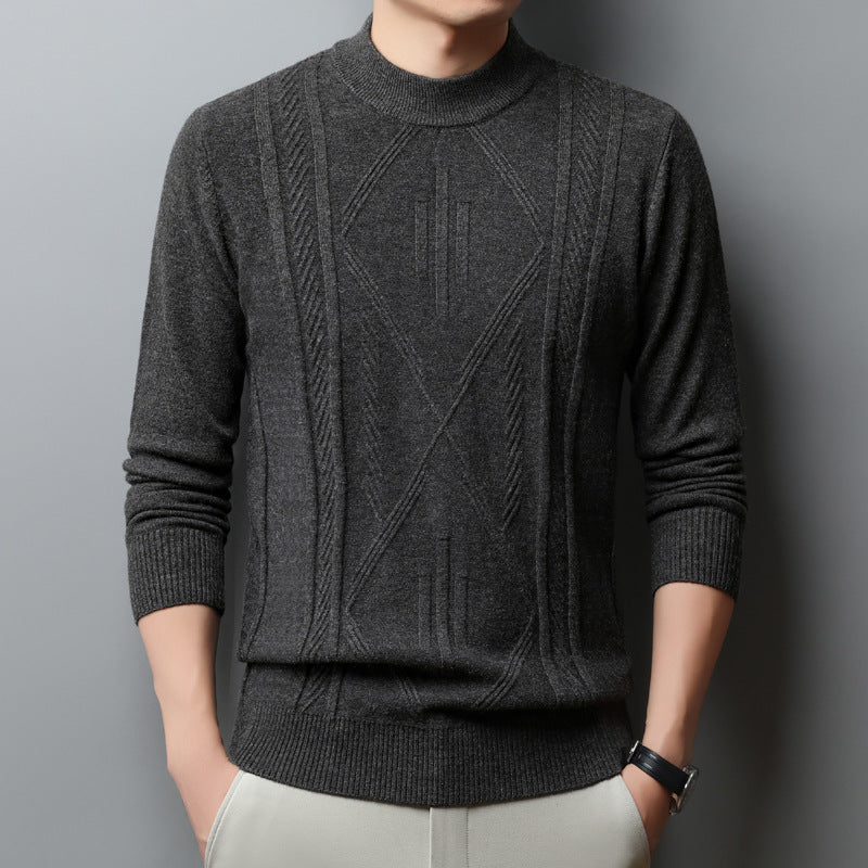 Men's knit sweater with modern structured design Lisslune