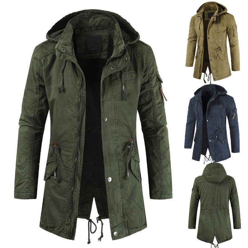 Men's casual and functional parka jacket with hood and practical pockets Lisslune