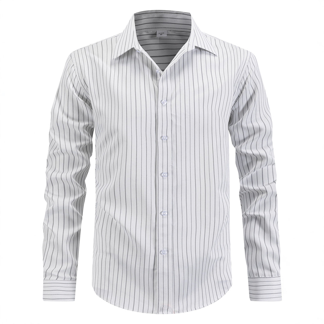 Men's elegant striped long-sleeve shirt Lisslune