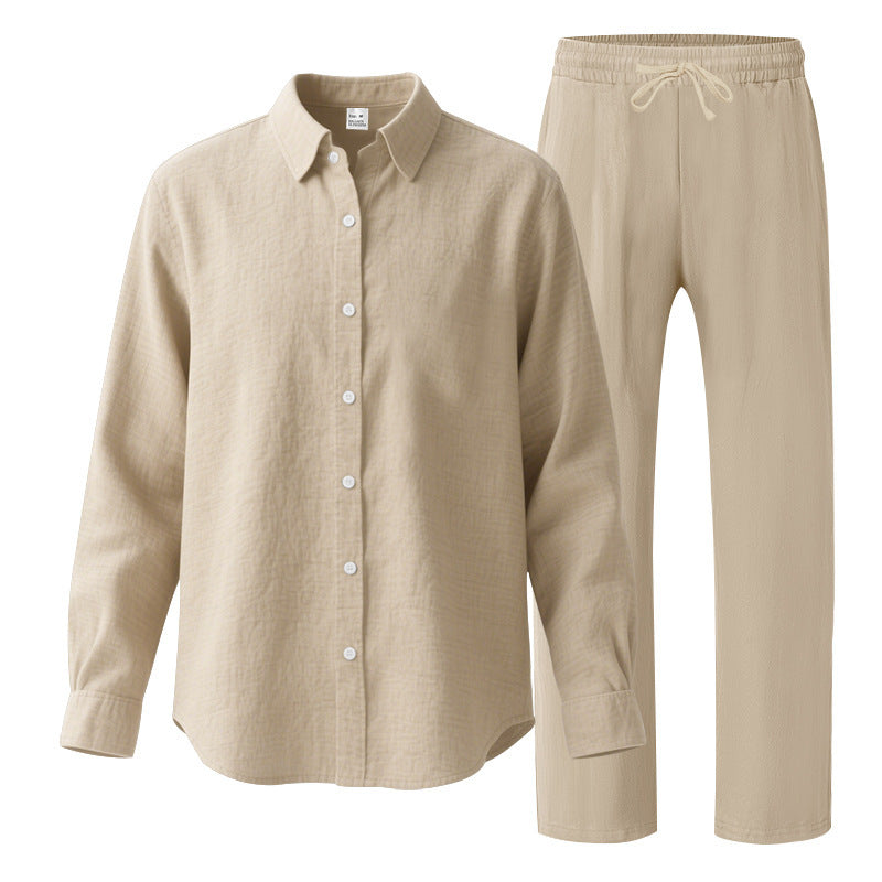 Men's casual leisure suit with top and elastic pants Lisslune