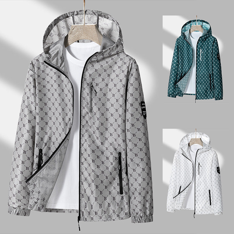 Men's Breathable Windbreaker with Reflective Details Lisslune