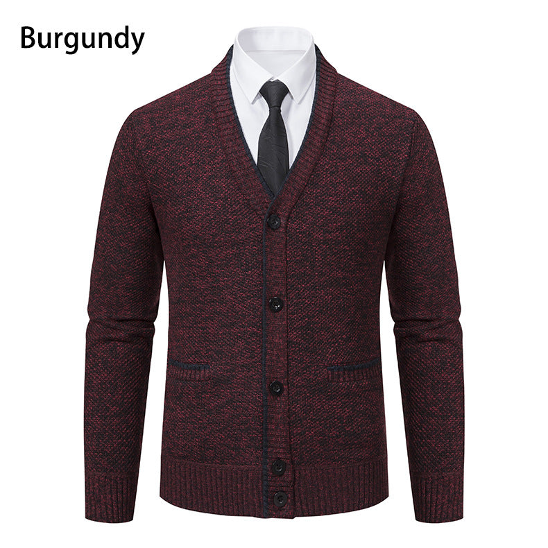 Men's cardigan with V-neck and elegant details Lisslune