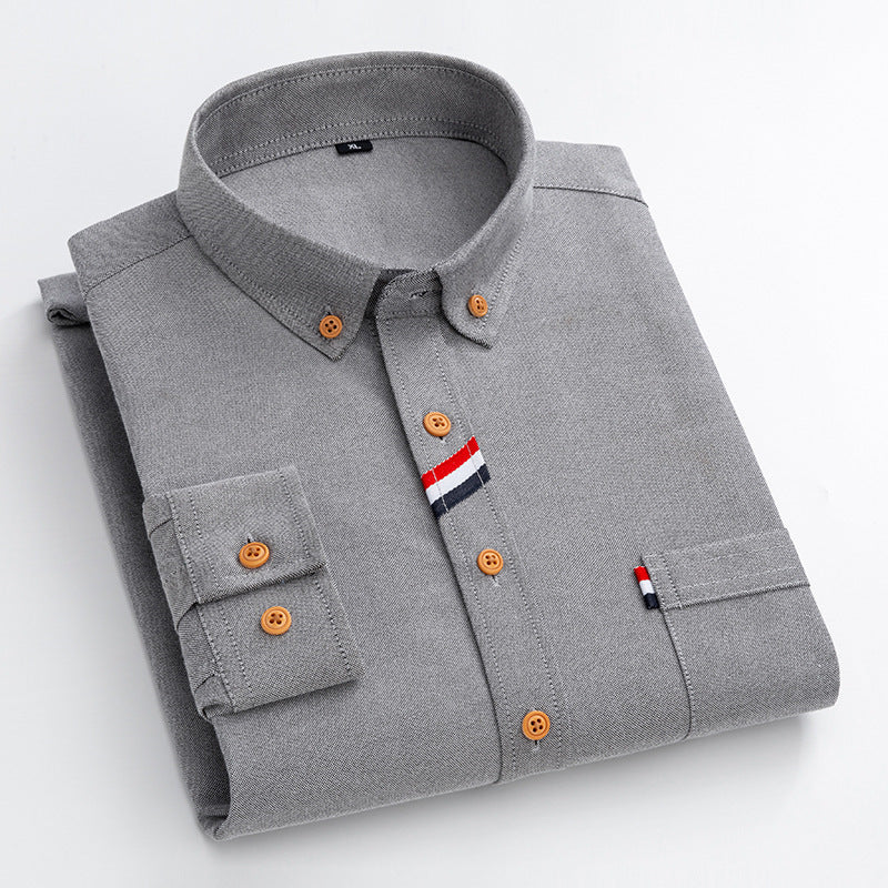 Men's Chambray Shirt with Textured Fabric and Stylish Contrast Details Lisslune