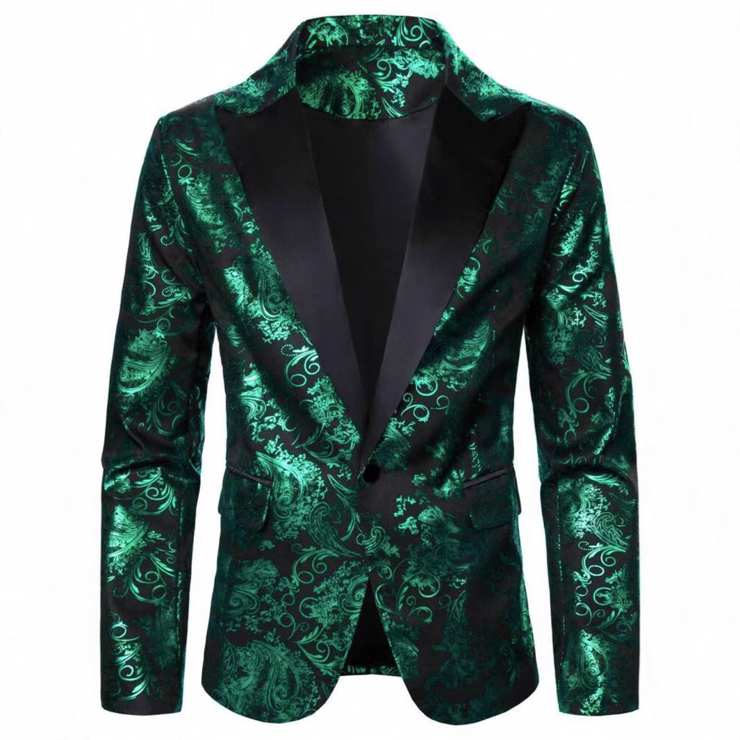 Men's elegant tuxedo jacket with floral pattern Lisslune