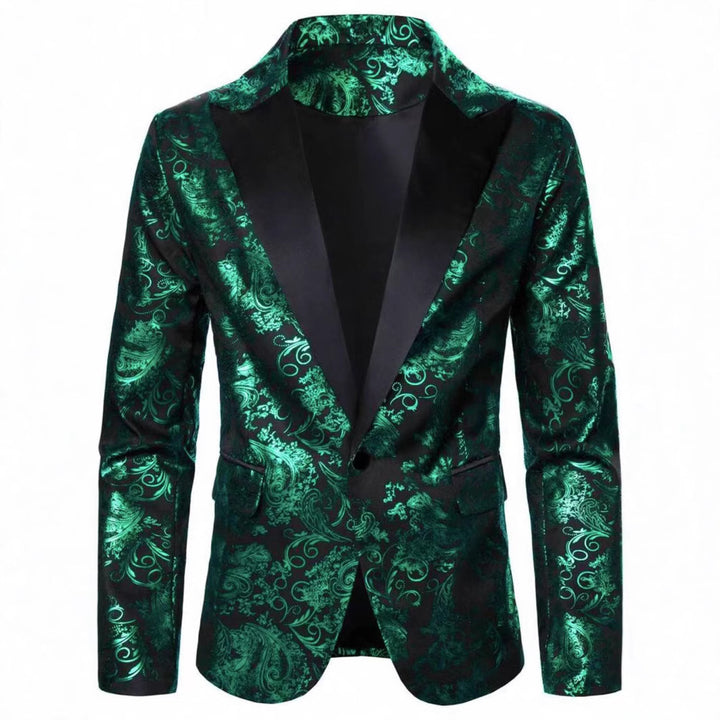 Men's elegant tuxedo jacket with floral pattern Lisslune