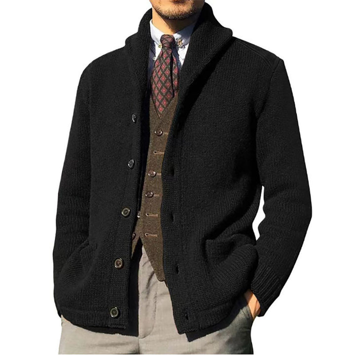 Men's cardigan with stylish collar and button details Lisslune