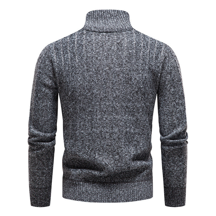 Men's trendy turtleneck sweater with zipper Lisslune