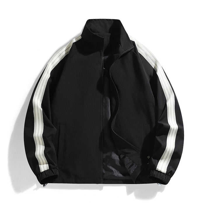 Men's Sporty Windbreaker with Reflective Stripe Details Lisslune