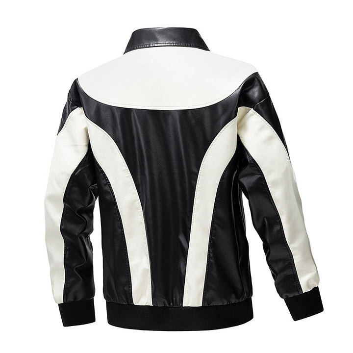 Men's stylish leather jacket in retro style Lisslune