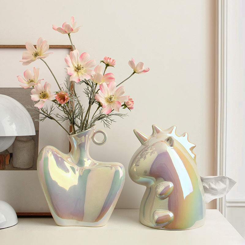 Lisslune | Modern simple ceramic unicorn napkin holder