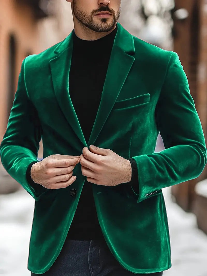 Men's elegant velvet blazer with modern cut Lisslune