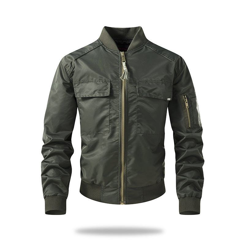 Men's Bomber Jacket with Practical Pockets and Breathable Material Lisslune