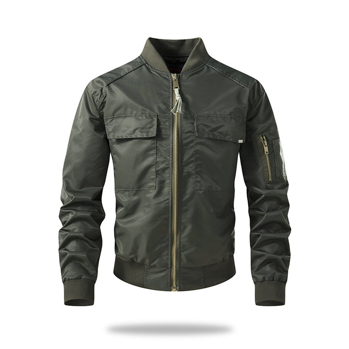 Men's Bomber Jacket with Practical Pockets and Breathable Material Lisslune