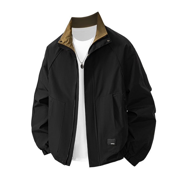 Men's casual transitional jacket with practical side pockets Lisslune