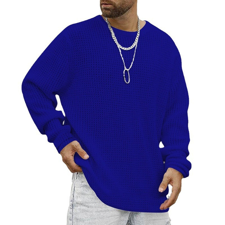 Men's casual knit sweater with loose fit and breathable structure Lisslune