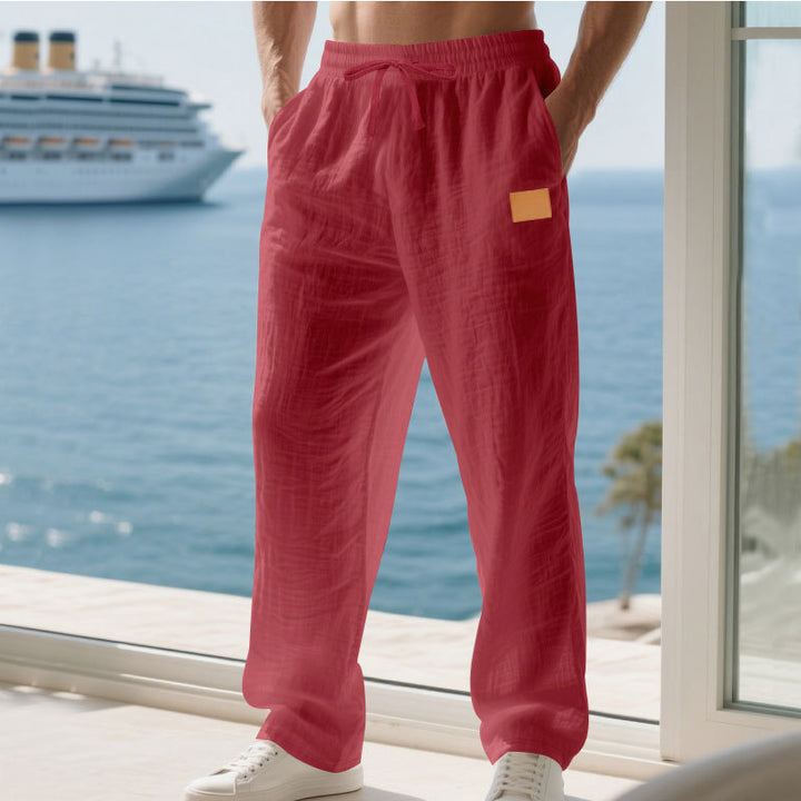 Men's comfortable and airy summer pants made of lightweight linen material Lisslune