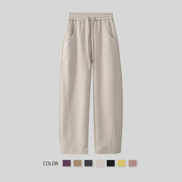 Women's elegant leisure pants with side pockets and elastic waistband Lisslune