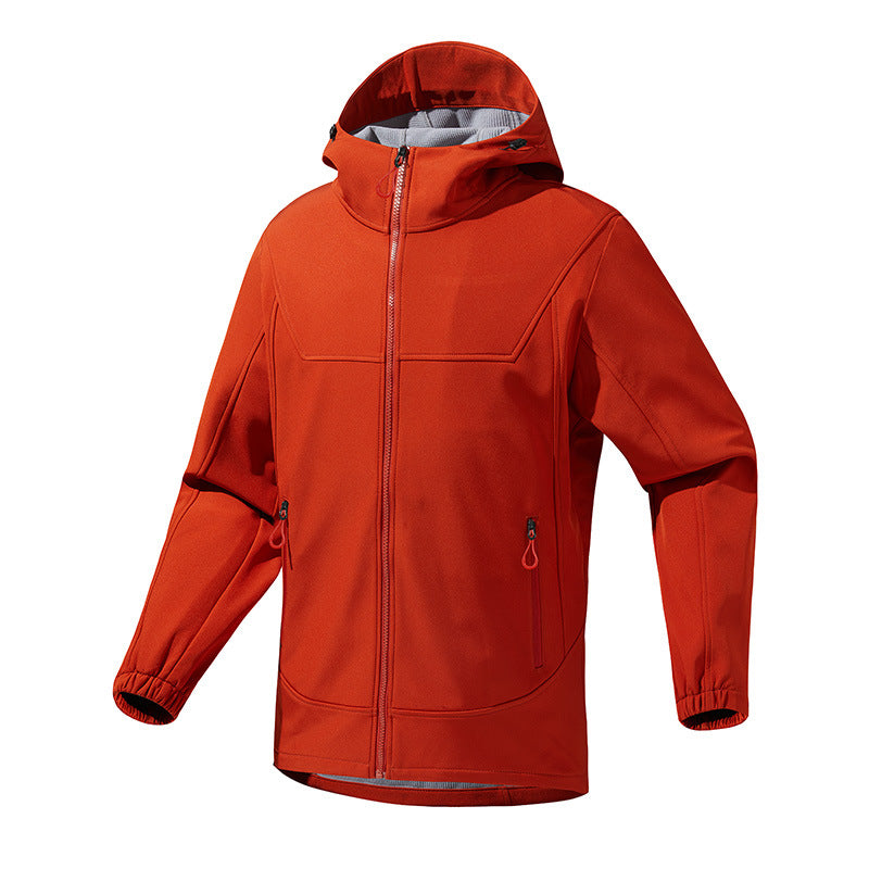 Men's Breathable Softshell Jacket with Adjustable Hood System Lisslune