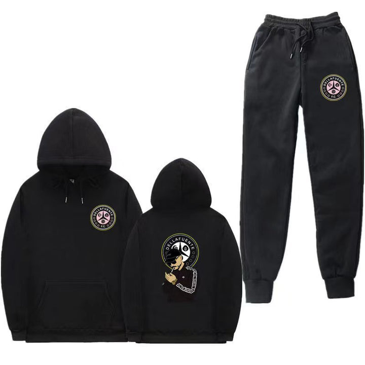 Women's set of hoodie and jogging pants with unique print Lisslune