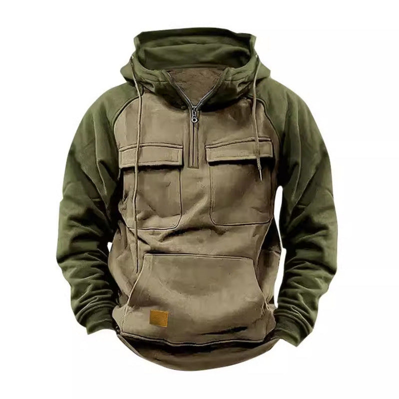 Men's Functional Hoodie with Practical Pockets and Innovative Design Lisslune