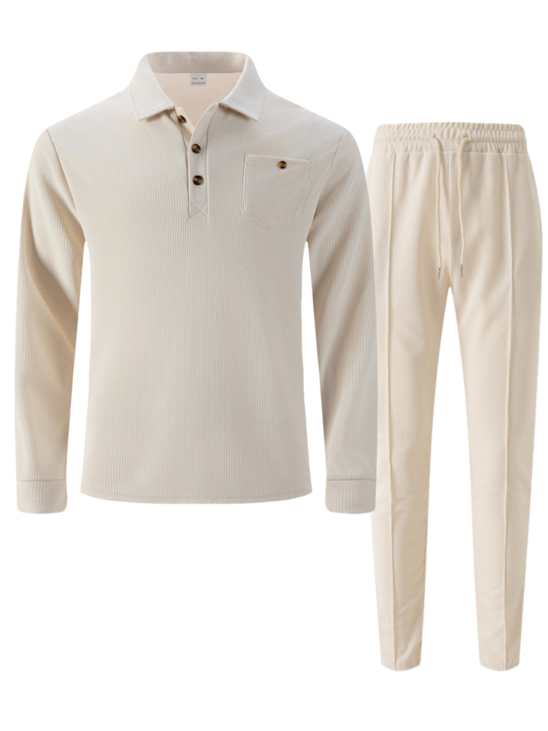 Men's leisure suit with modern structured design and practical button placket Lisslune