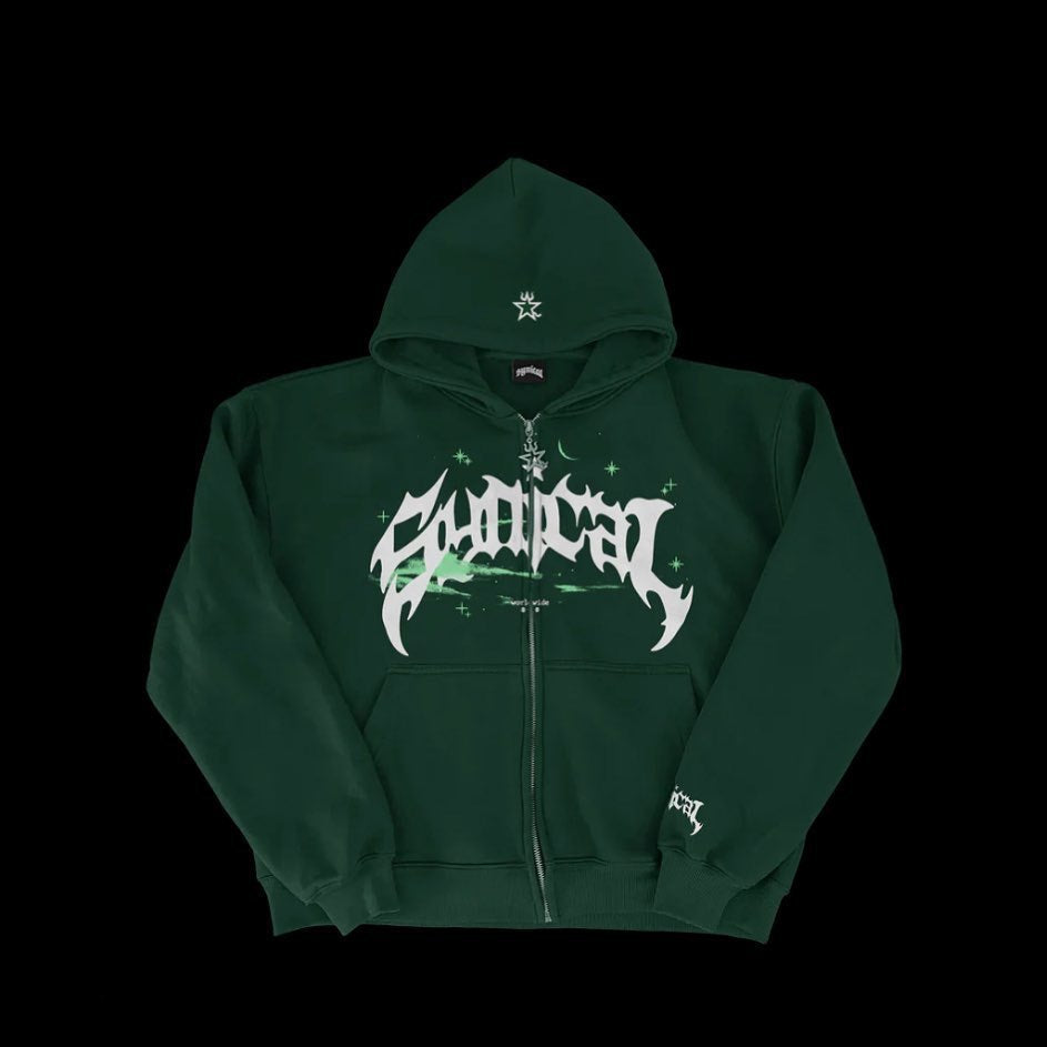 Women's hoodie with urban graphic element and practical pockets Lisslune