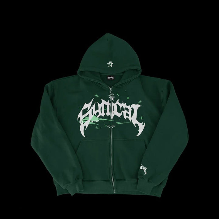Women's hoodie with urban graphic element and practical pockets Lisslune