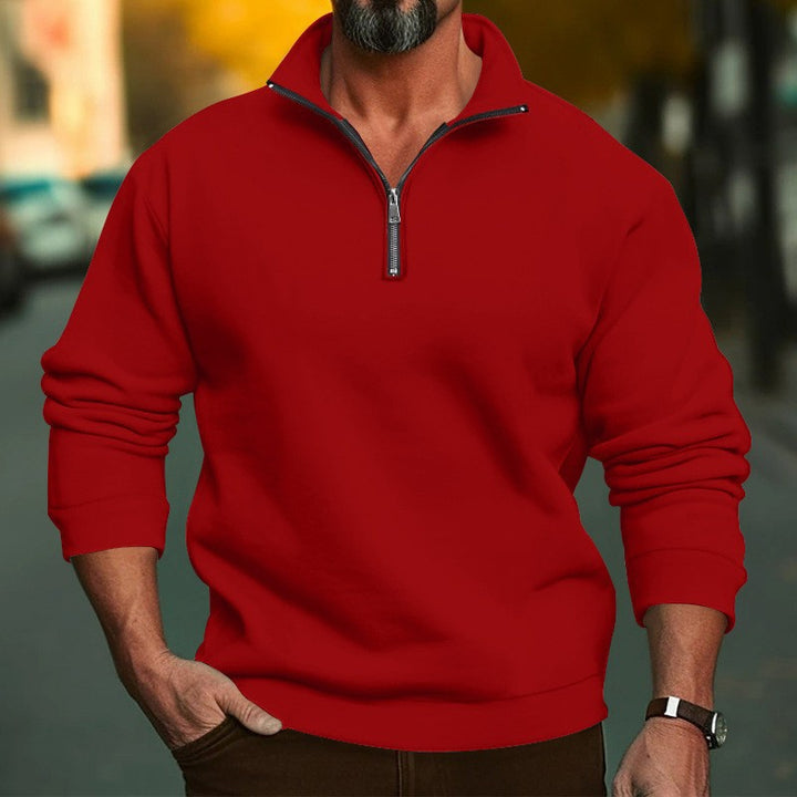 Men's sweatshirt with half zip and cozy fleece Lisslune