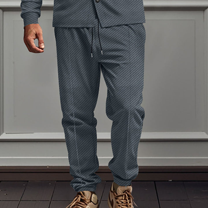 Men's brand joggers with elastic waistband and practical side pockets Lisslune